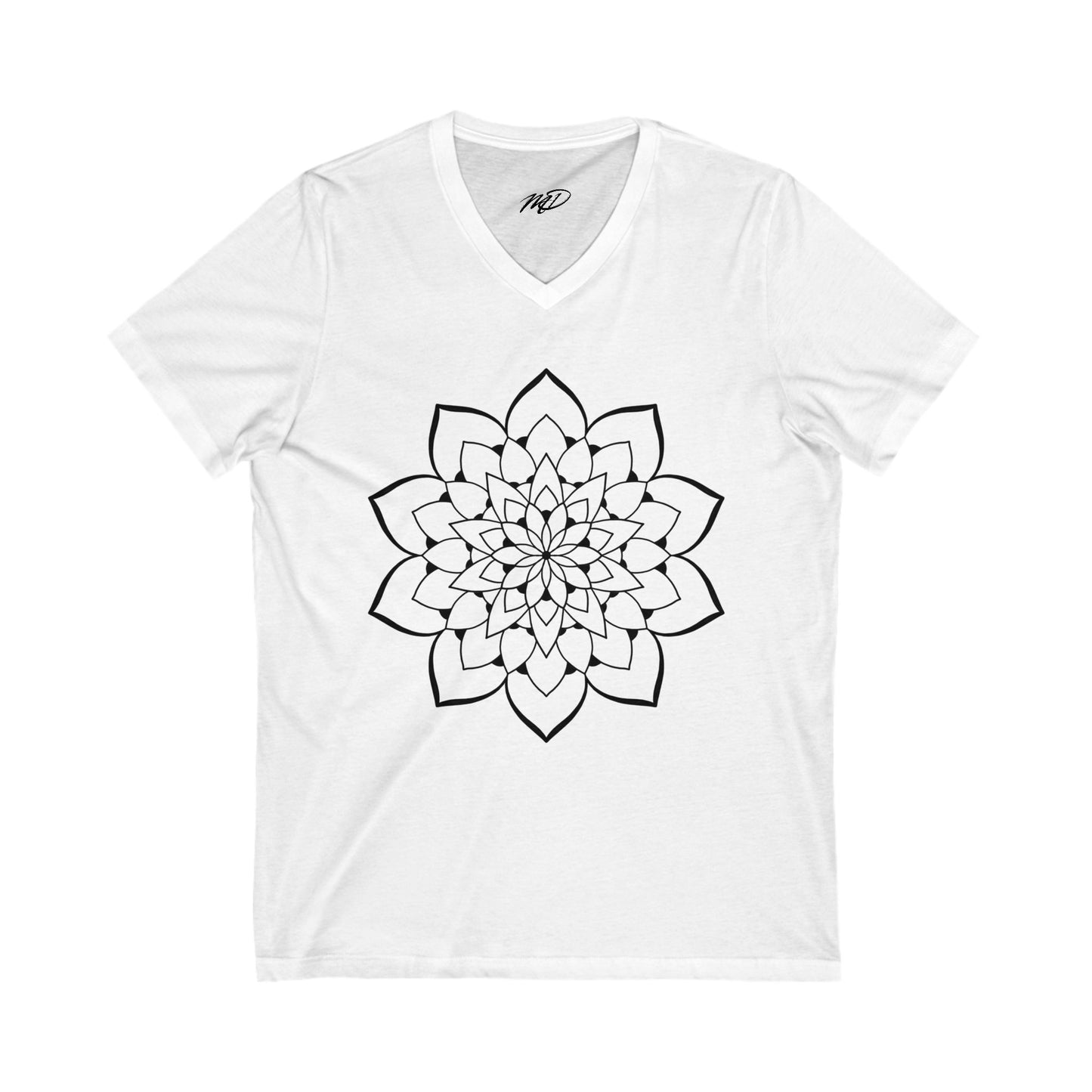 Classic Mandala Jersey Short Sleeve V-Neck Tee