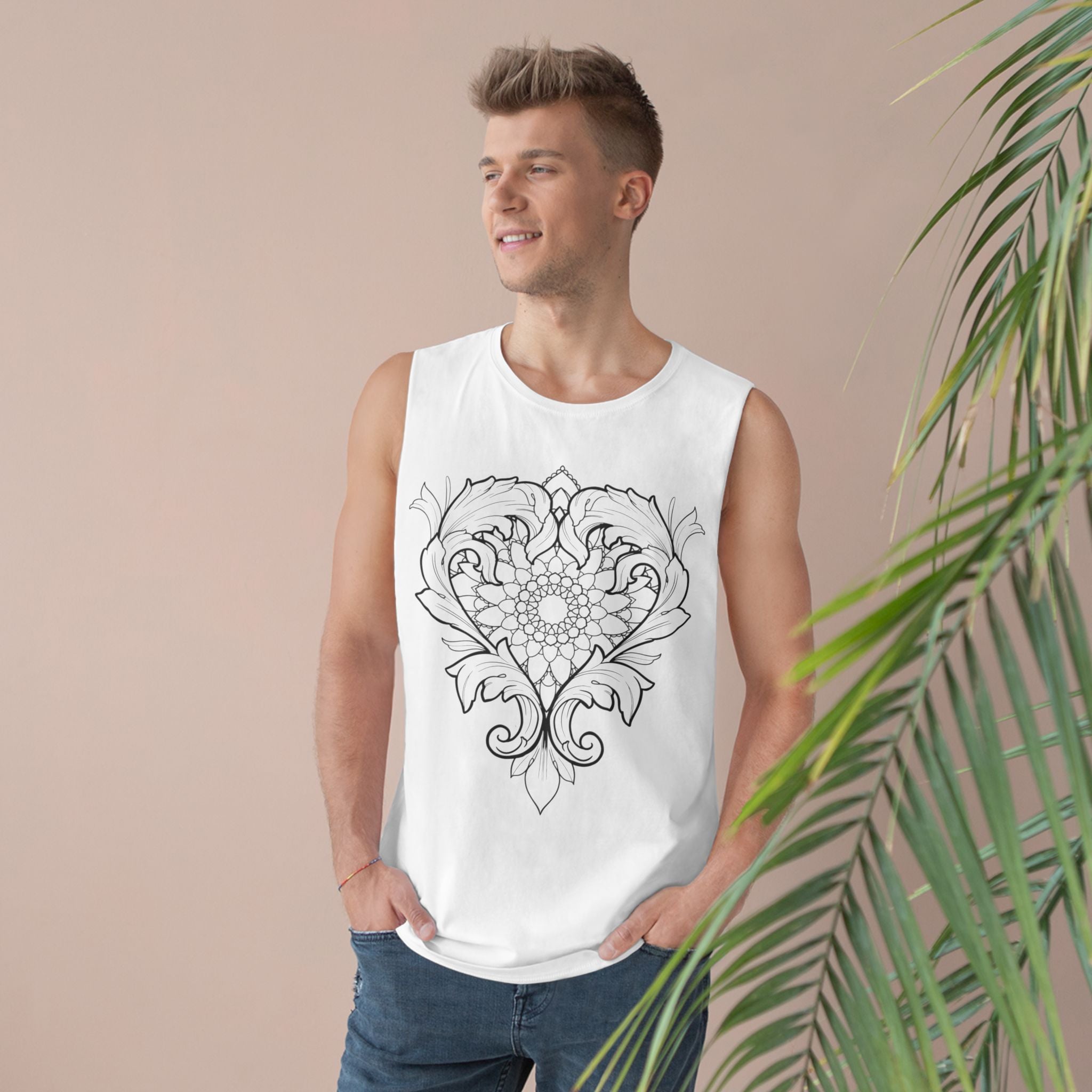Filigree Heart and Mandala Tank Top