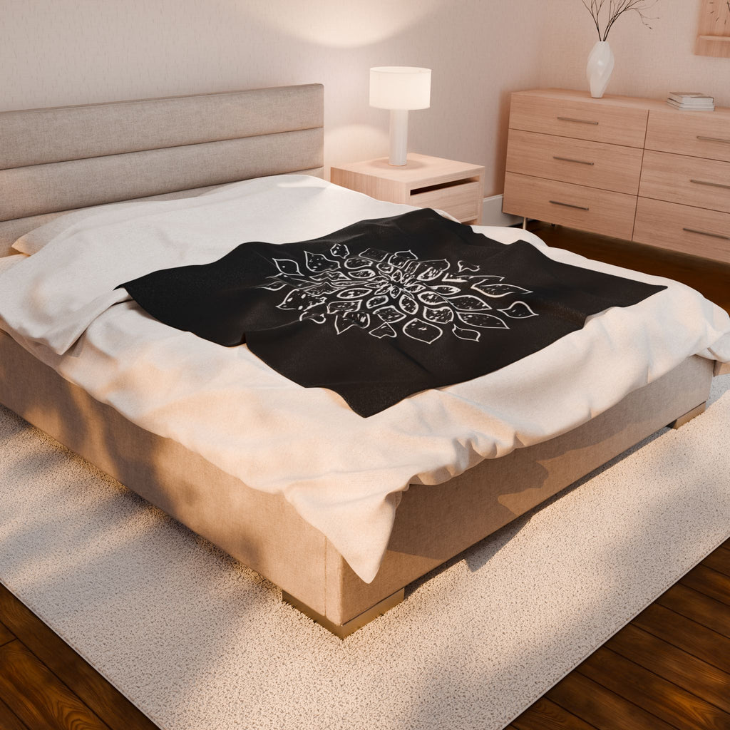 Splatter Mandala Plush Blanket