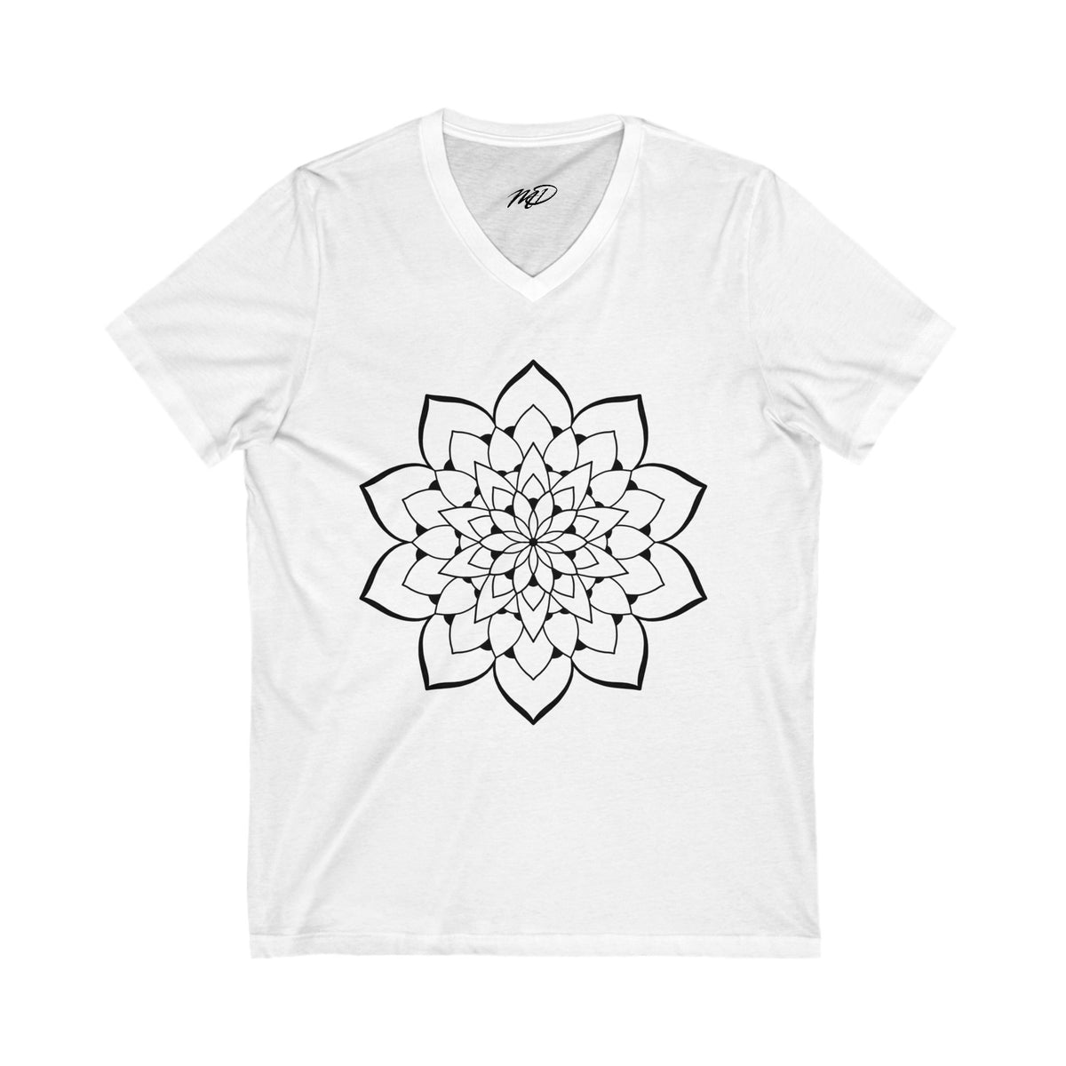 Classic Mandala Jersey Short Sleeve V-Neck Tee
