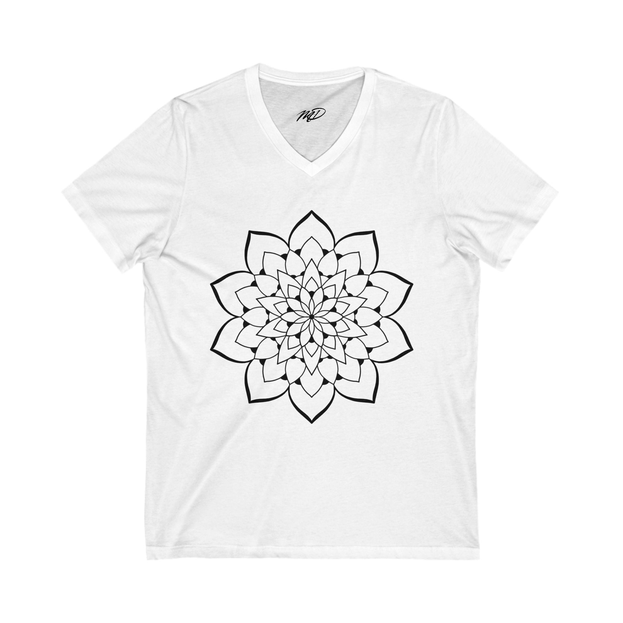 Classic Mandala Jersey Short Sleeve V-Neck Tee
