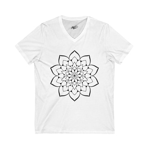 Classic Mandala Jersey Short Sleeve V-Neck Tee