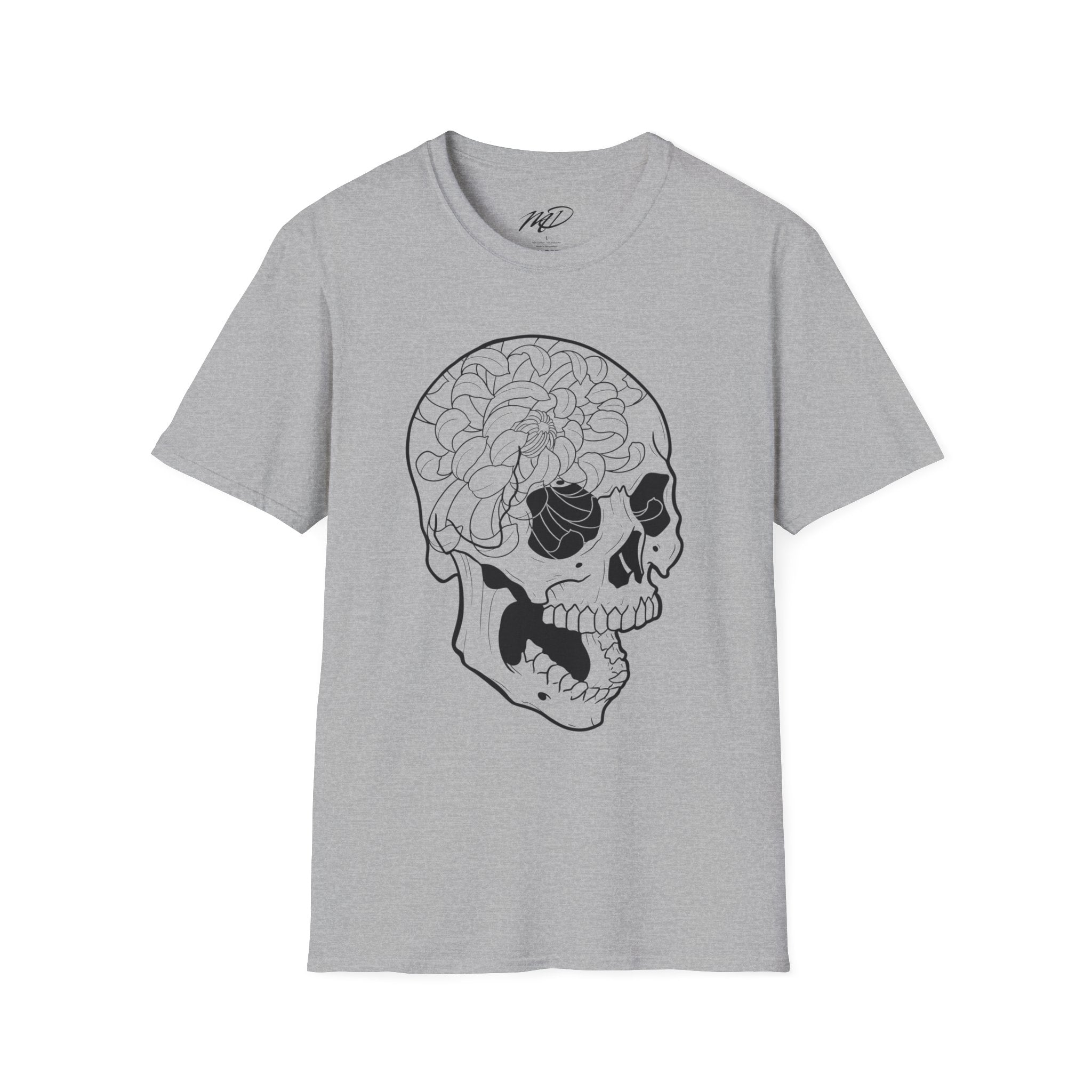 Floral Skull Unisex Softstyle T-Shirt