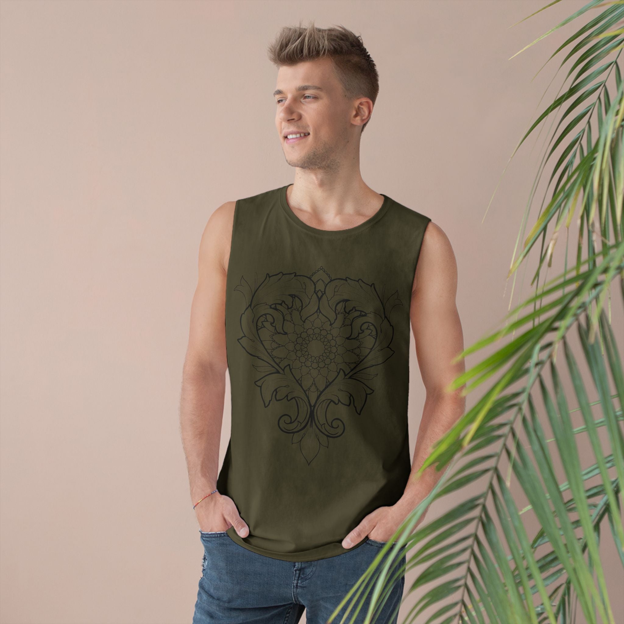 Filigree Heart and Mandala Tank Top