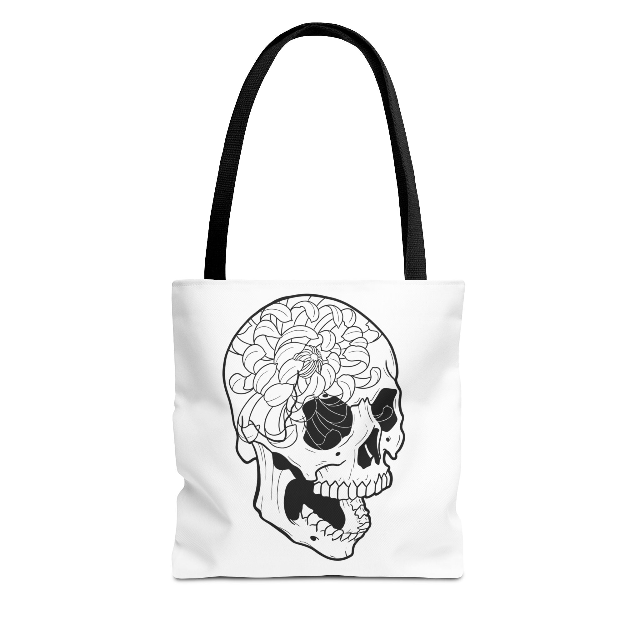 Floral Skull Tote Bag