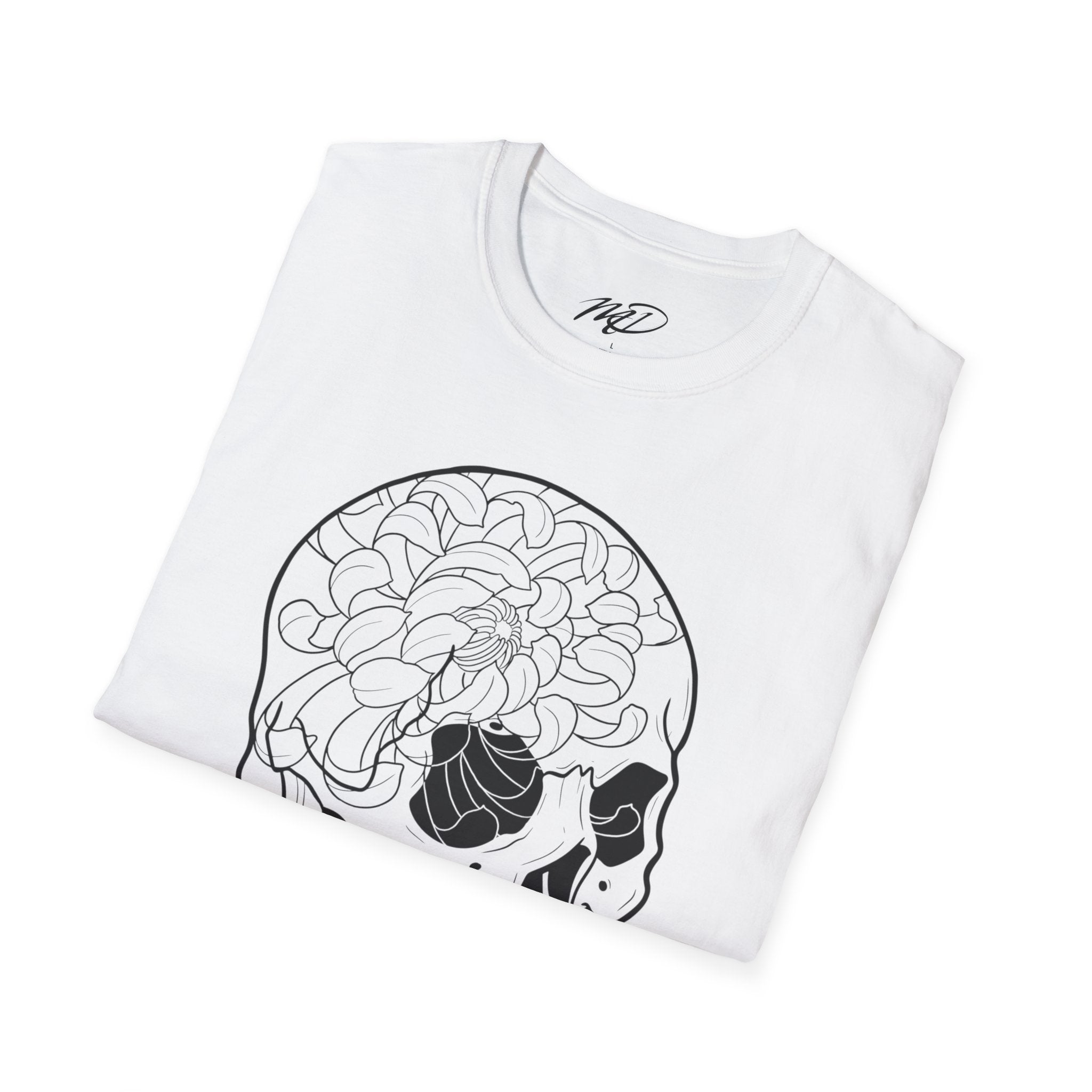 Floral Skull Unisex Softstyle T-Shirt