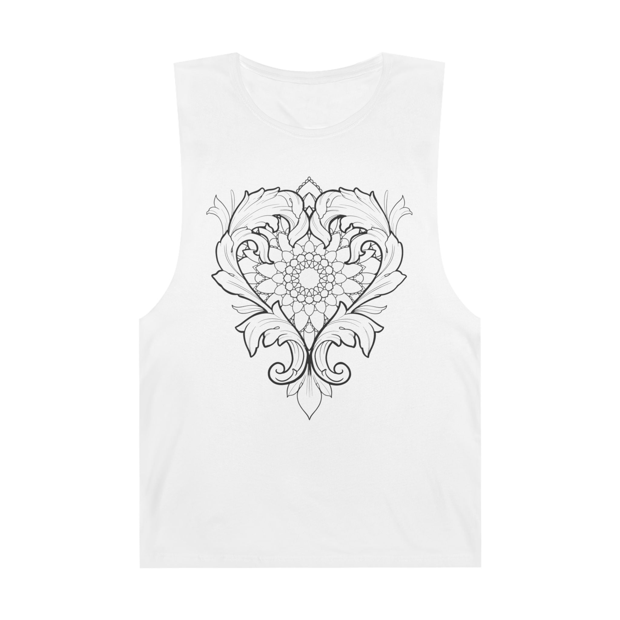 Filigree Heart and Mandala Tank Top