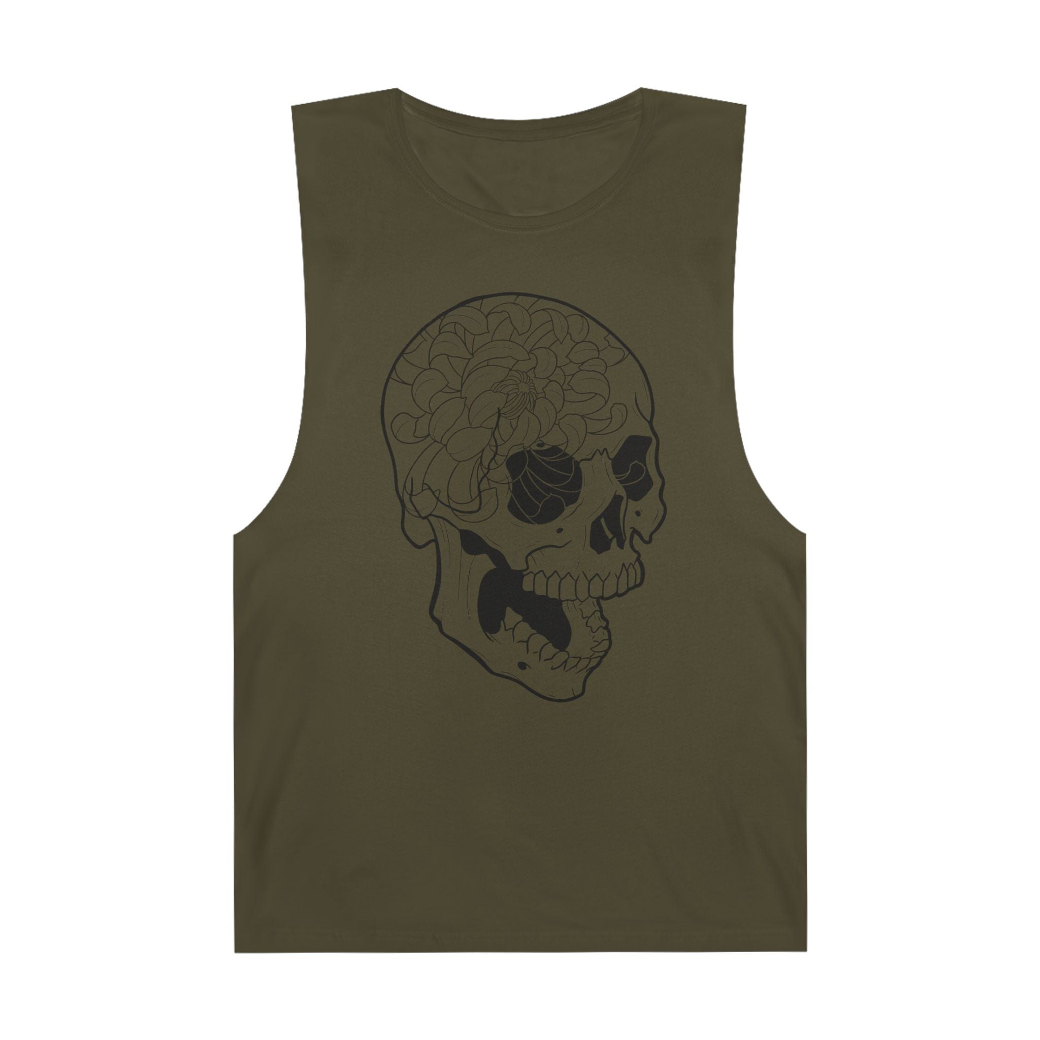 Floral Skull Tank Top