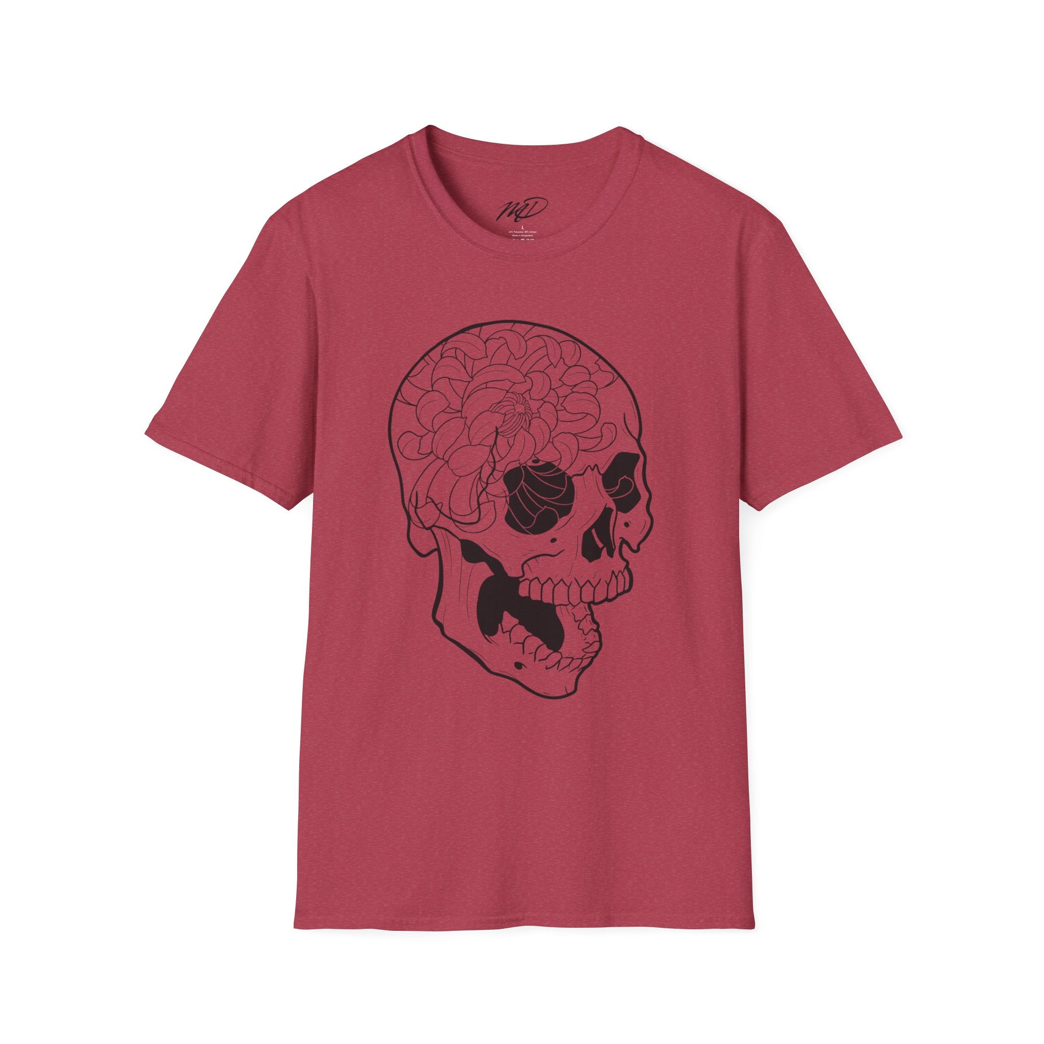 Floral Skull Unisex Softstyle T-Shirt