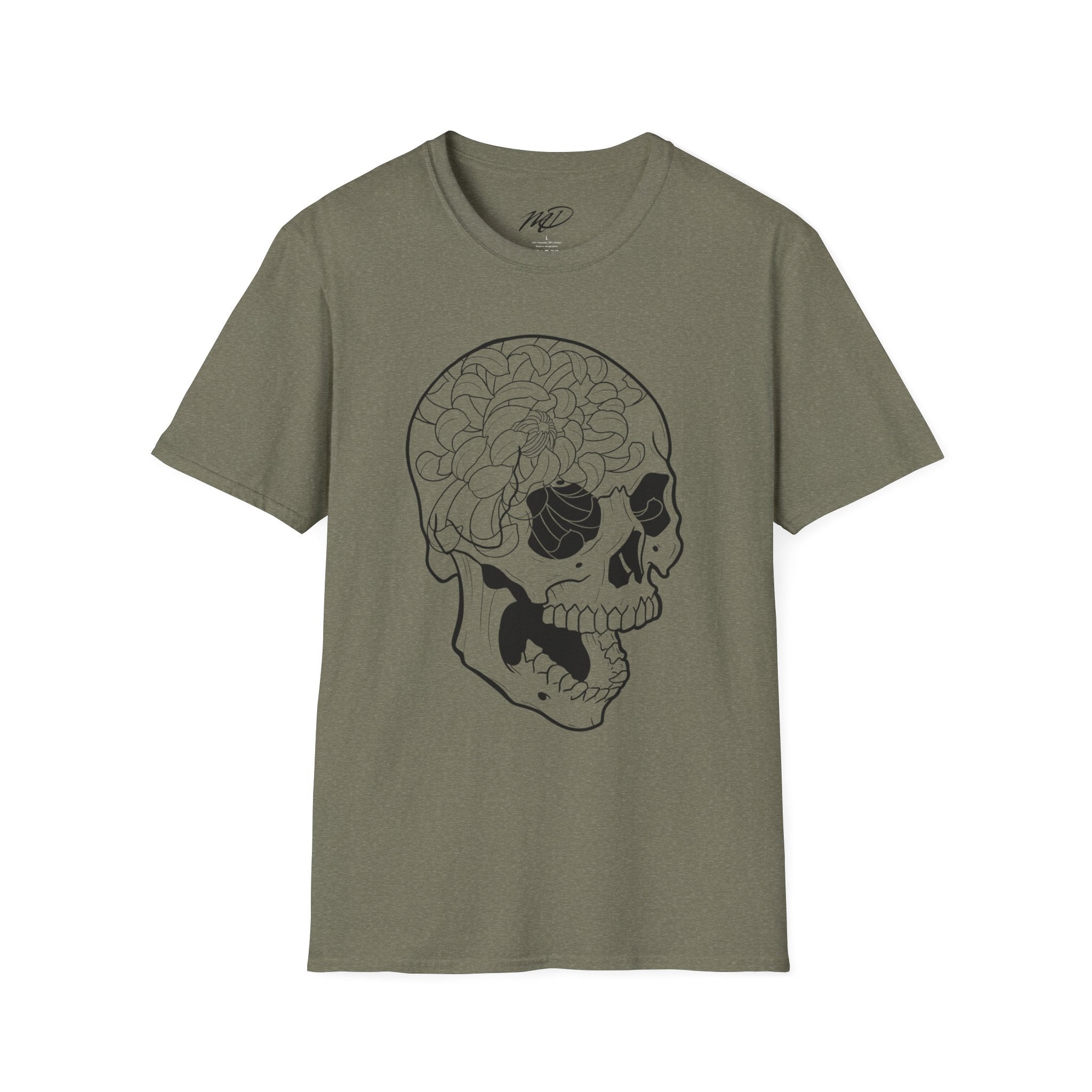 Floral Skull Unisex Softstyle T-Shirt