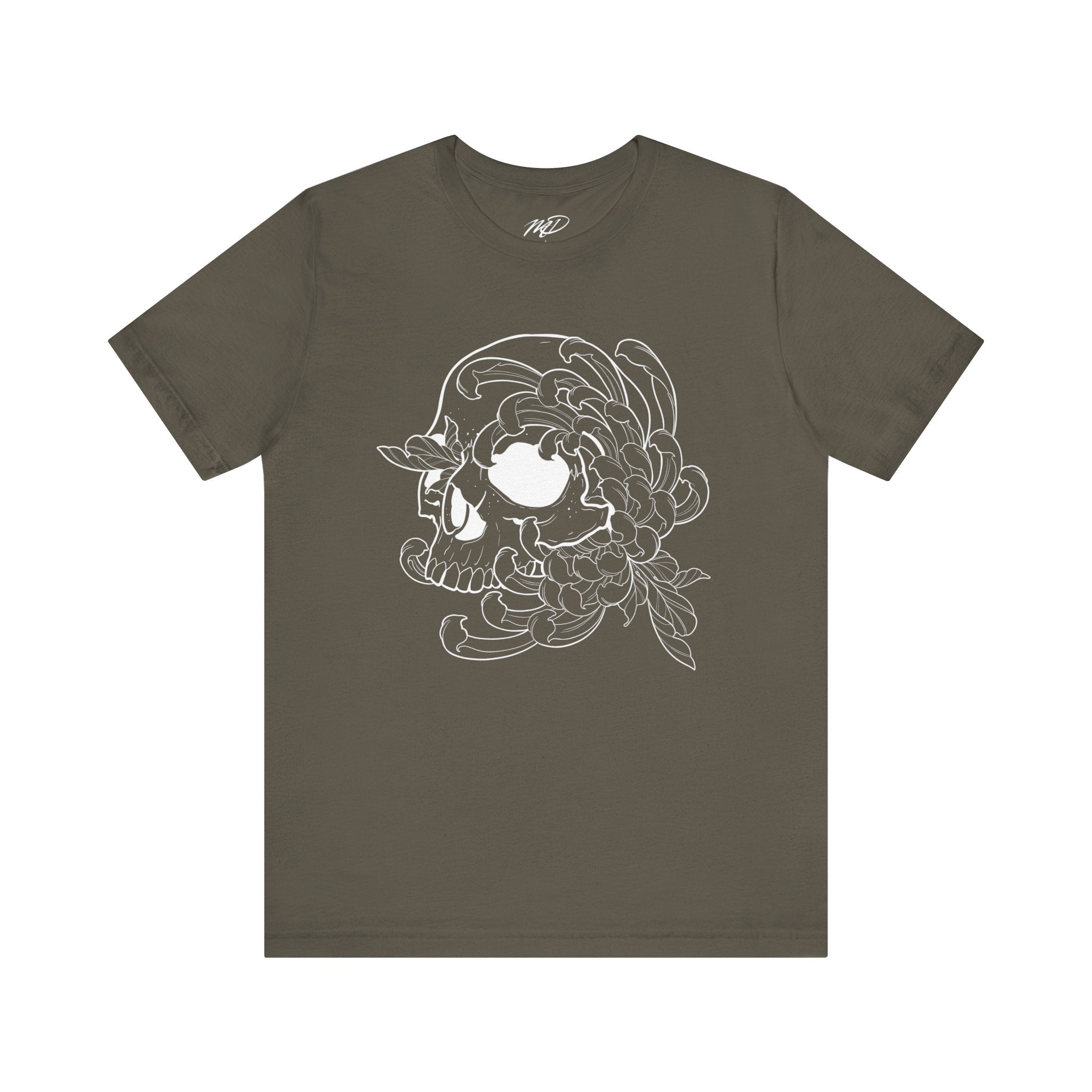 Floral skull Jersey Short Sleeve Tee
