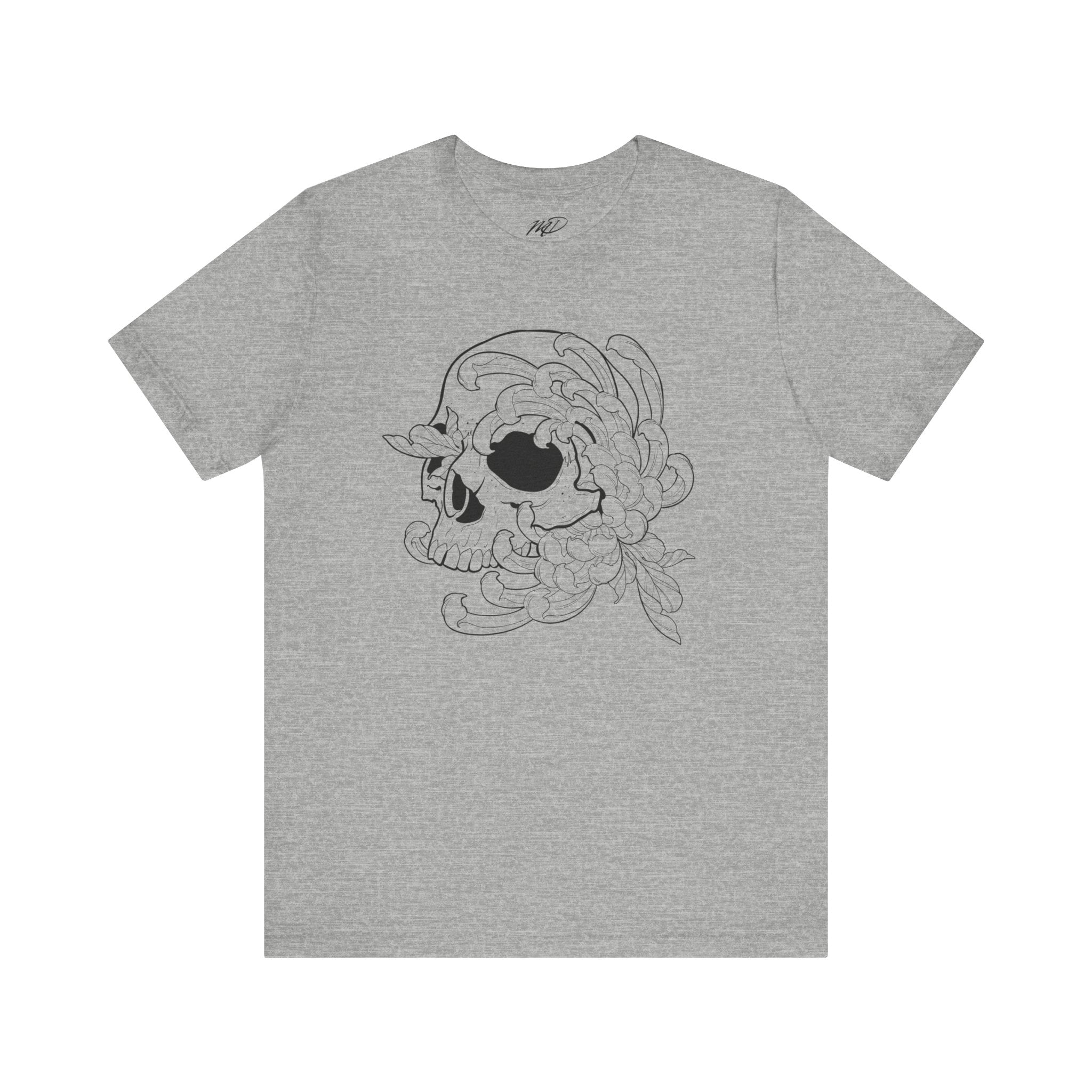 Floral Skull Jersey Short Sleeve Tee