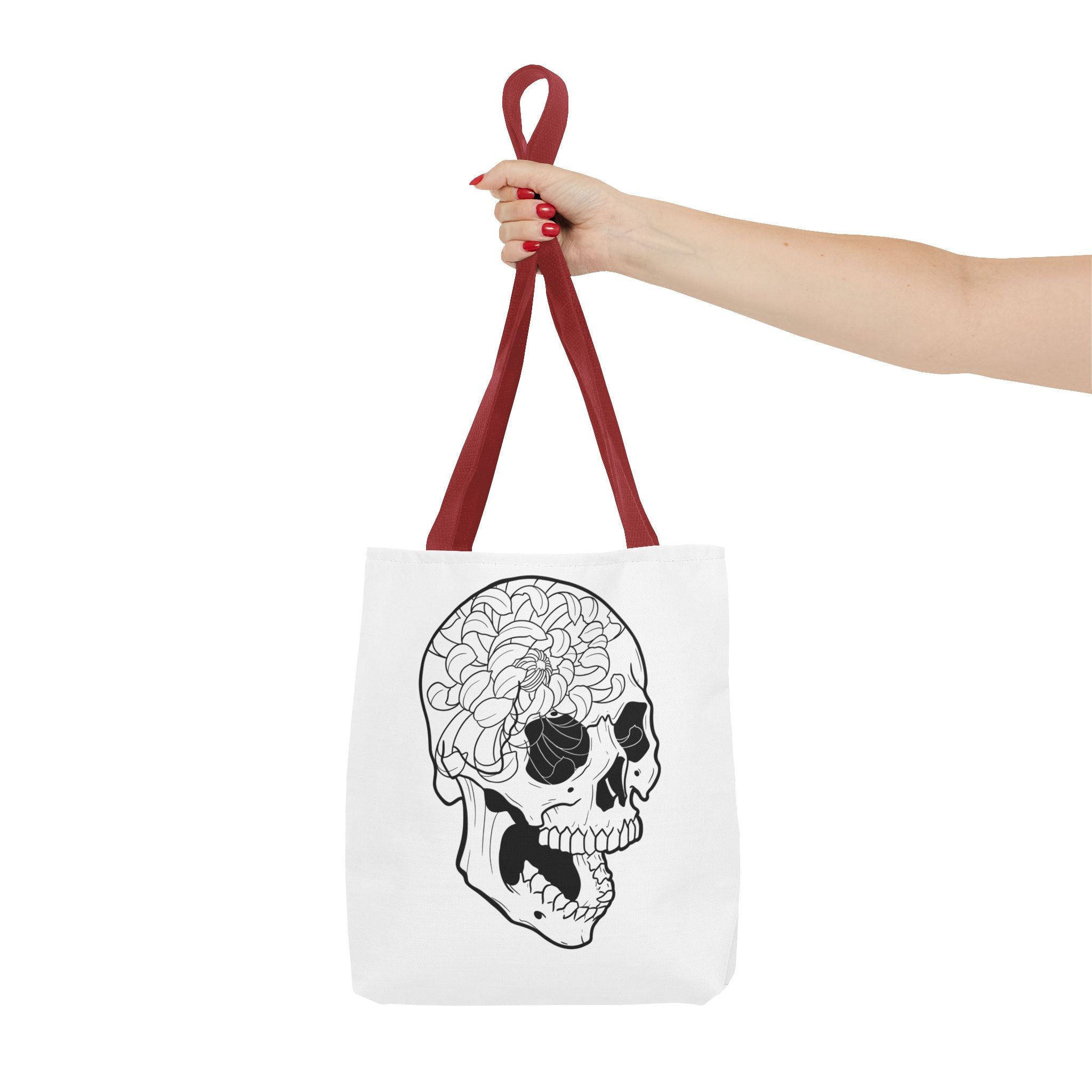 Floral Skull Tote Bag