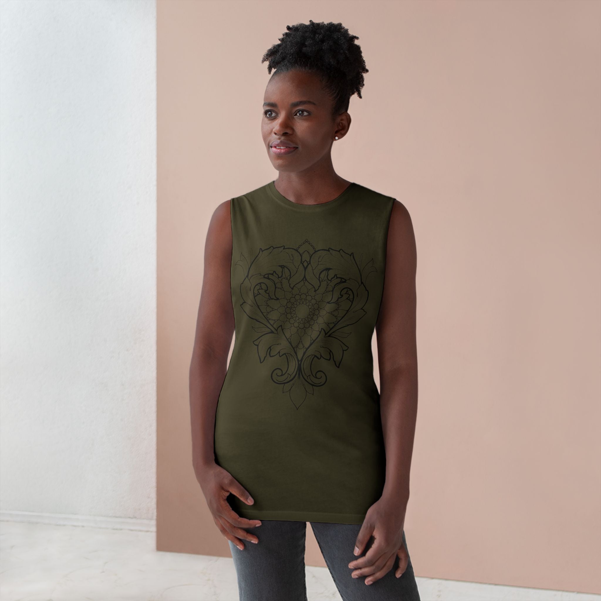 Filigree Heart and Mandala Tank Top