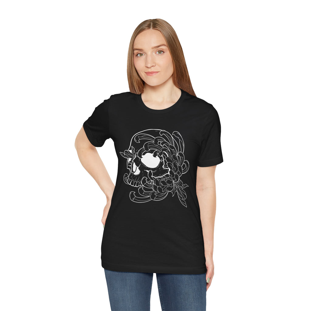 Floral skull Jersey Short Sleeve Tee