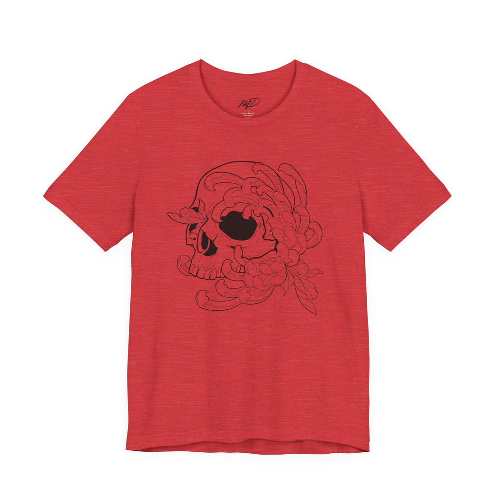 Floral Skull Jersey Short Sleeve Tee