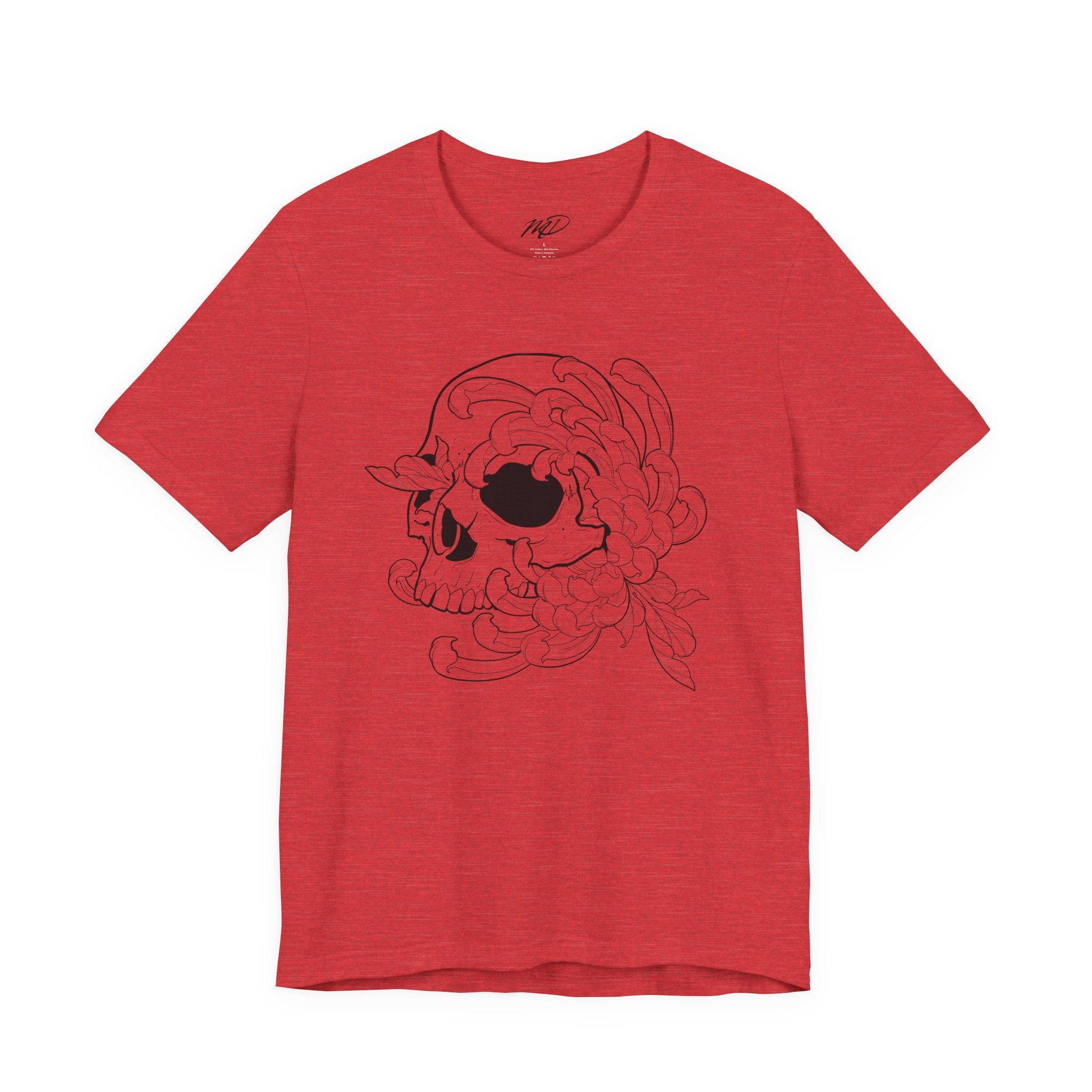 Floral Skull Jersey Short Sleeve Tee