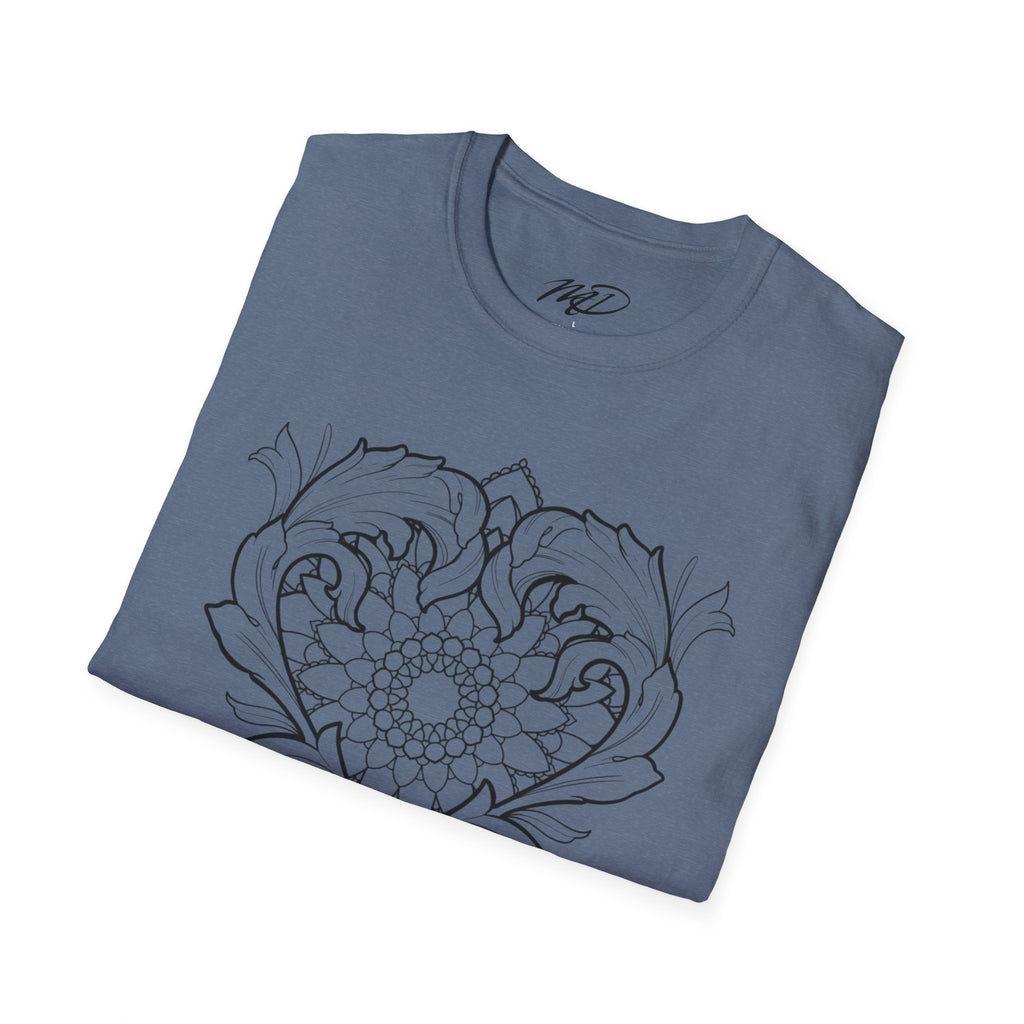 Filigree Heart Mandala Unisex Softstyle T-Shirt