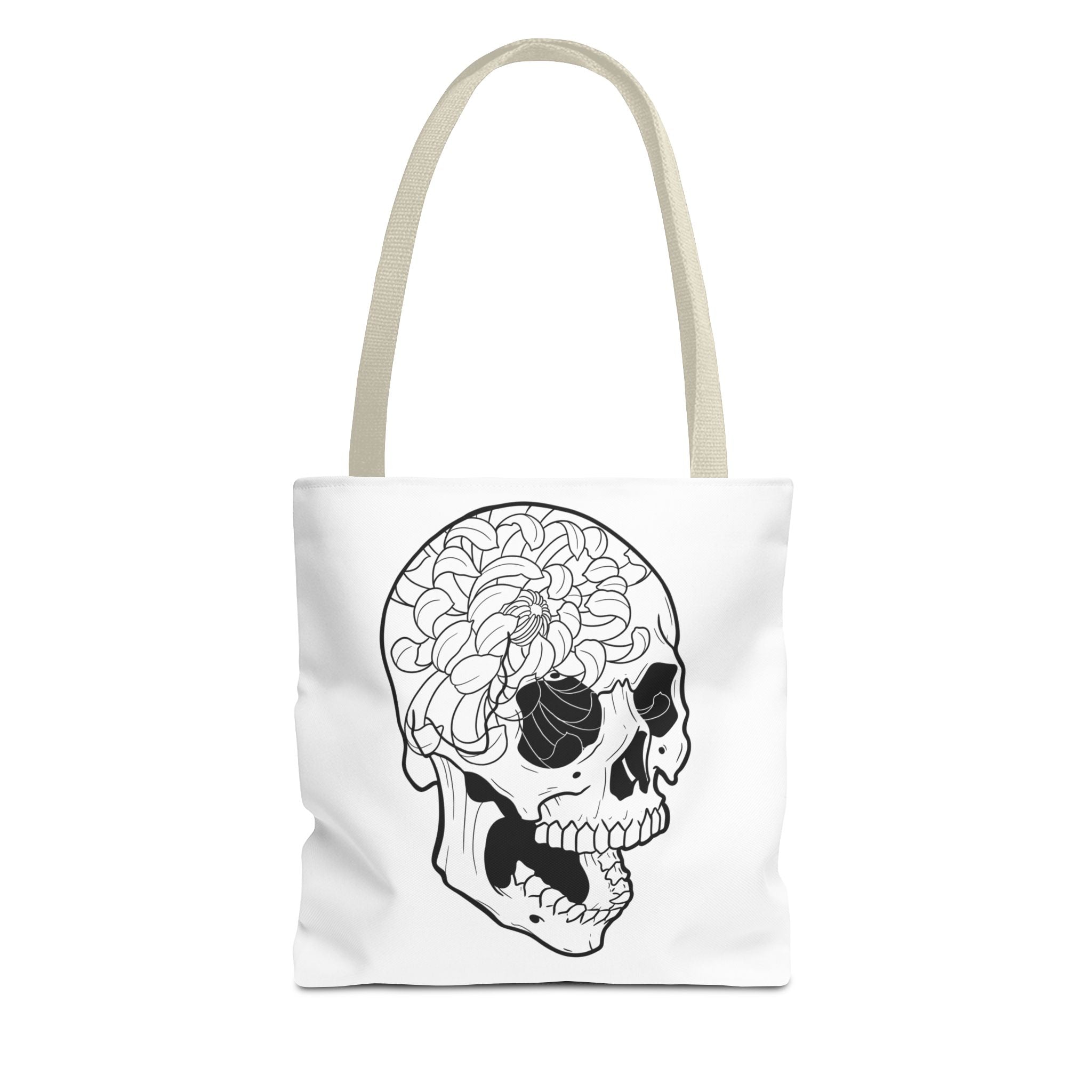 Floral Skull Tote Bag