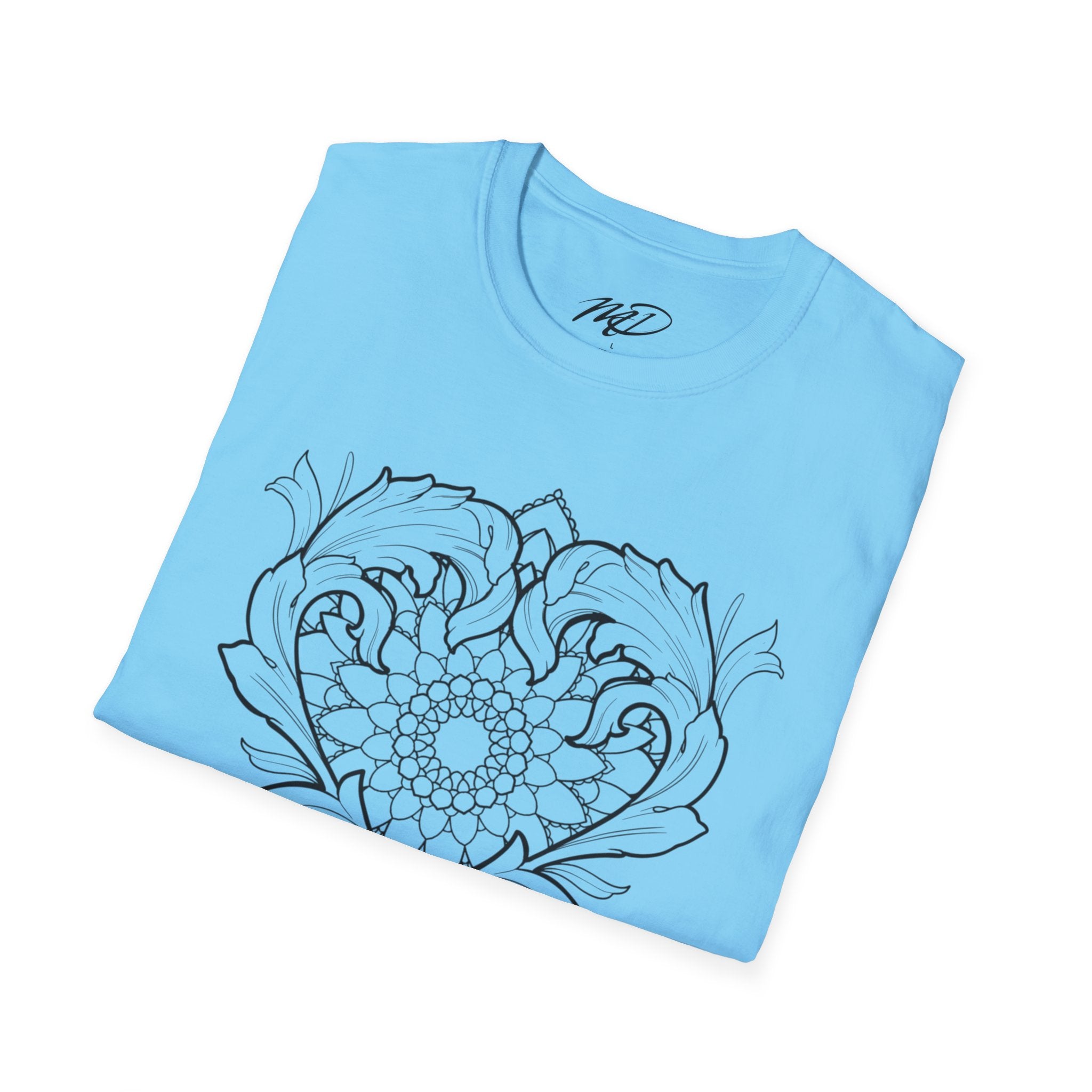 Filigree Heart Mandala Unisex Softstyle T-Shirt