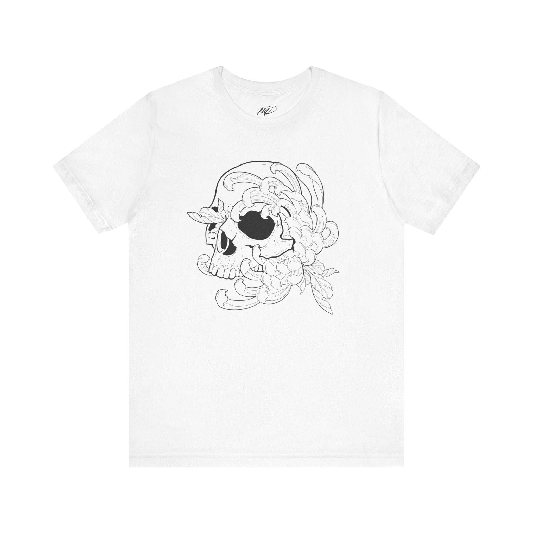 Floral Skull Jersey Short Sleeve Tee