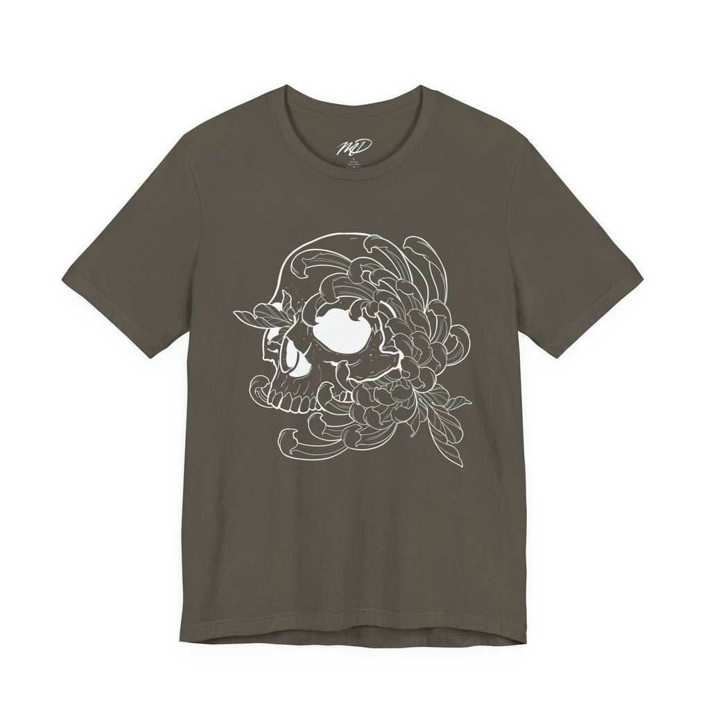 Floral skull Jersey Short Sleeve Tee