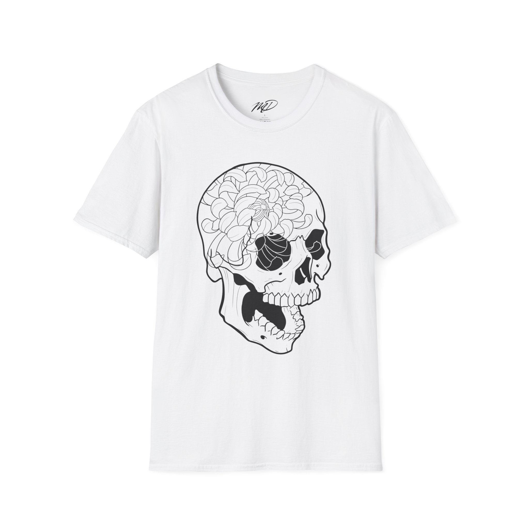 Floral Skull Unisex Softstyle T-Shirt