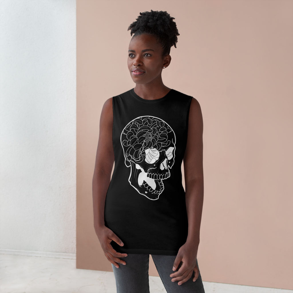 Floral Skull Tank Top