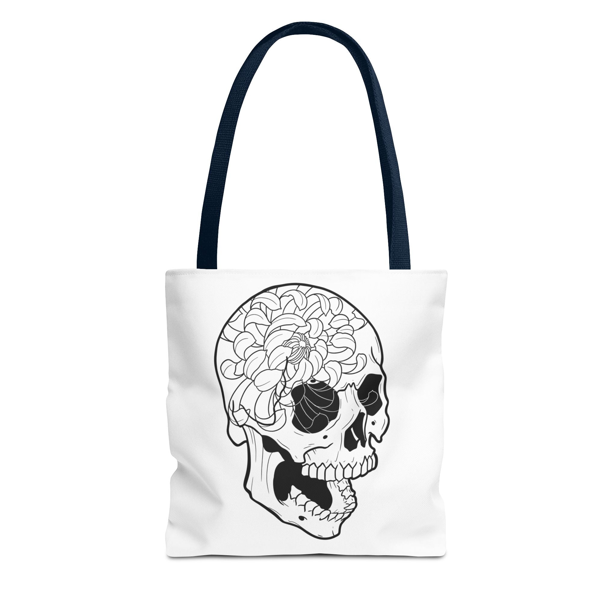 Floral Skull Tote Bag