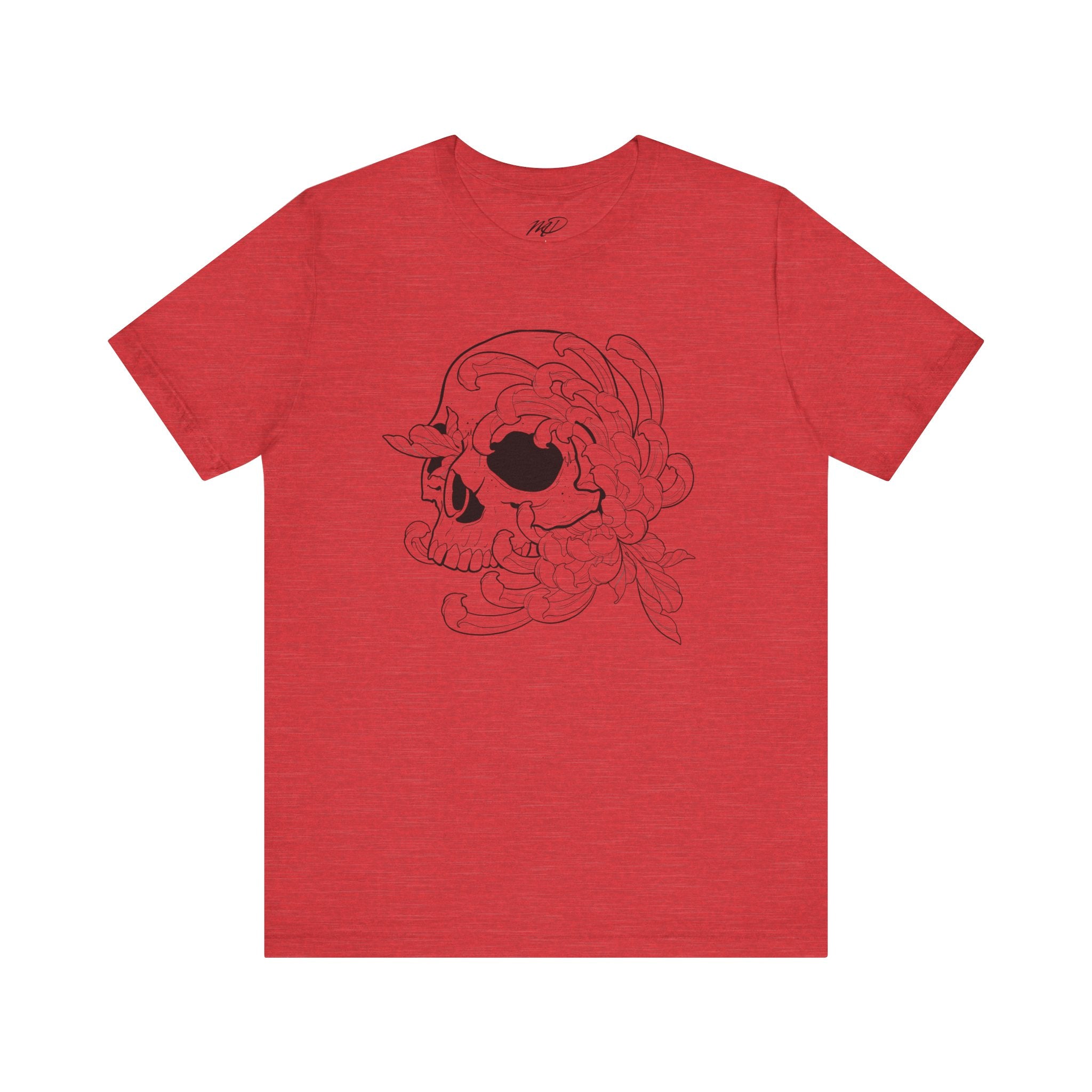 Floral Skull Jersey Short Sleeve Tee
