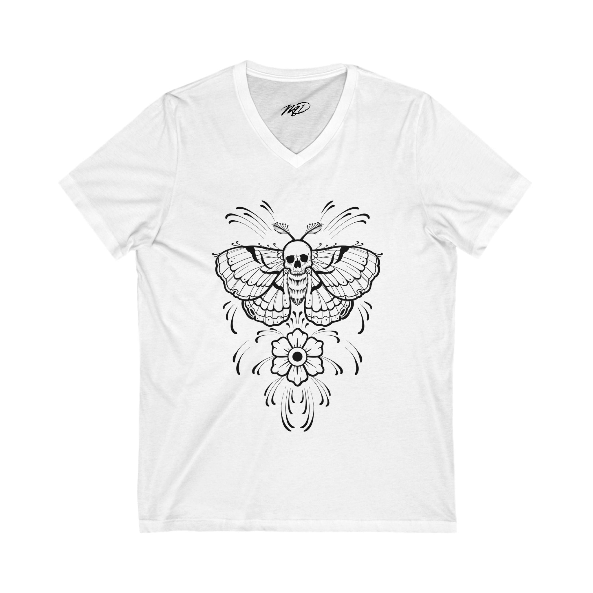 Death Moth Jersey Short Sleeve V-Neck Tee
