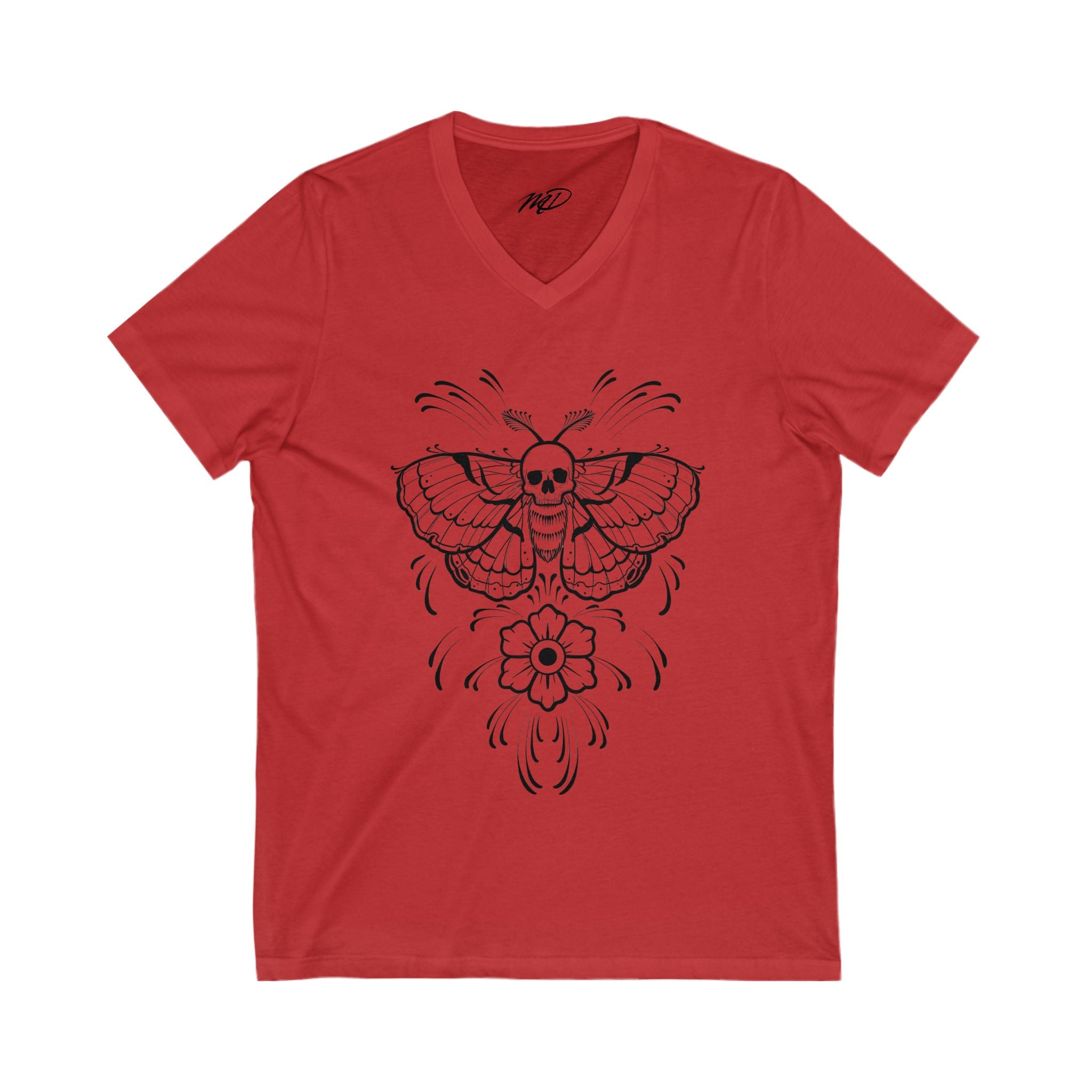 Death Moth Jersey Short Sleeve V-Neck Tee