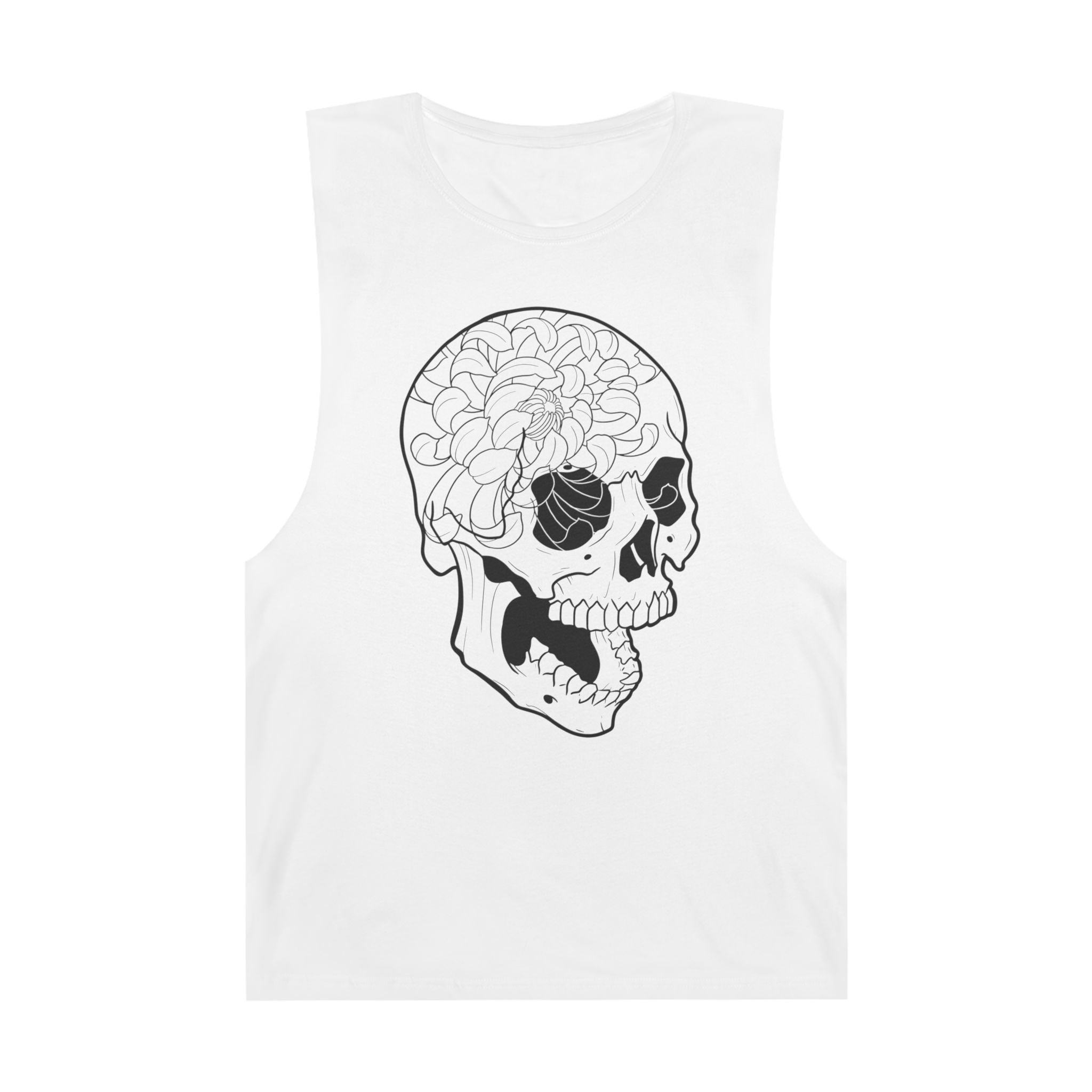 Floral Skull Tank Top