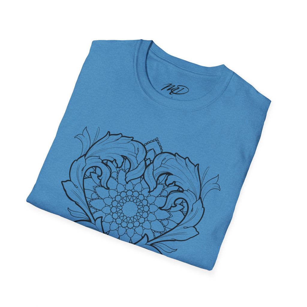 Filigree Heart Mandala Unisex Softstyle T-Shirt