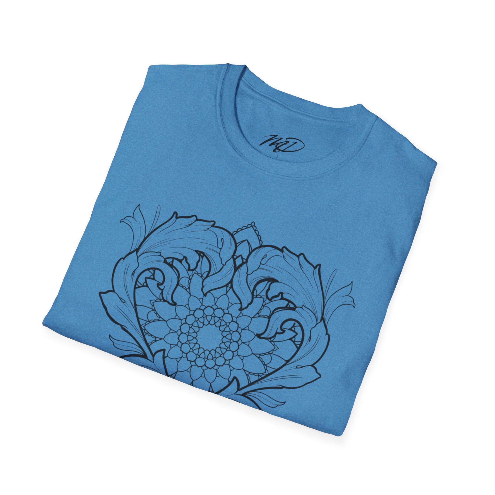 Filigree Heart Mandala Unisex Softstyle T-Shirt