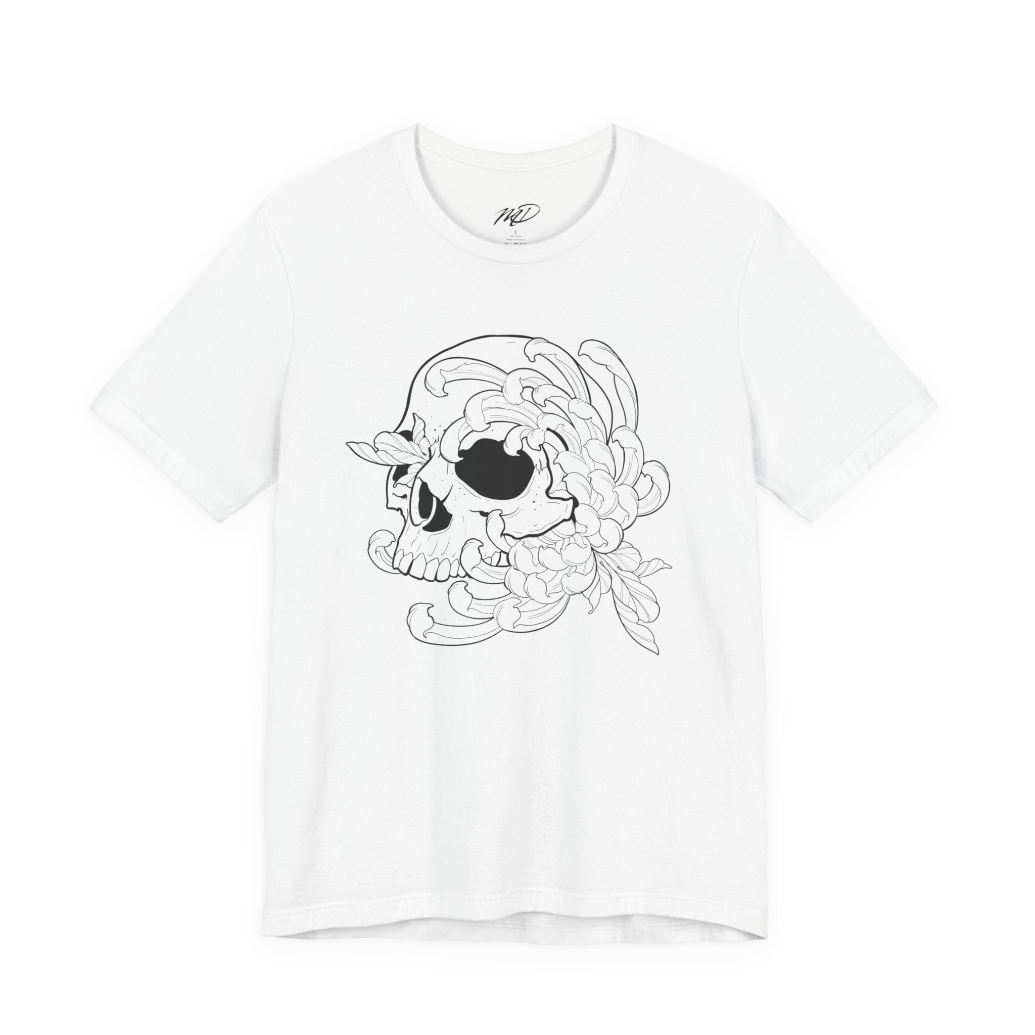 Floral Skull Jersey Short Sleeve Tee
