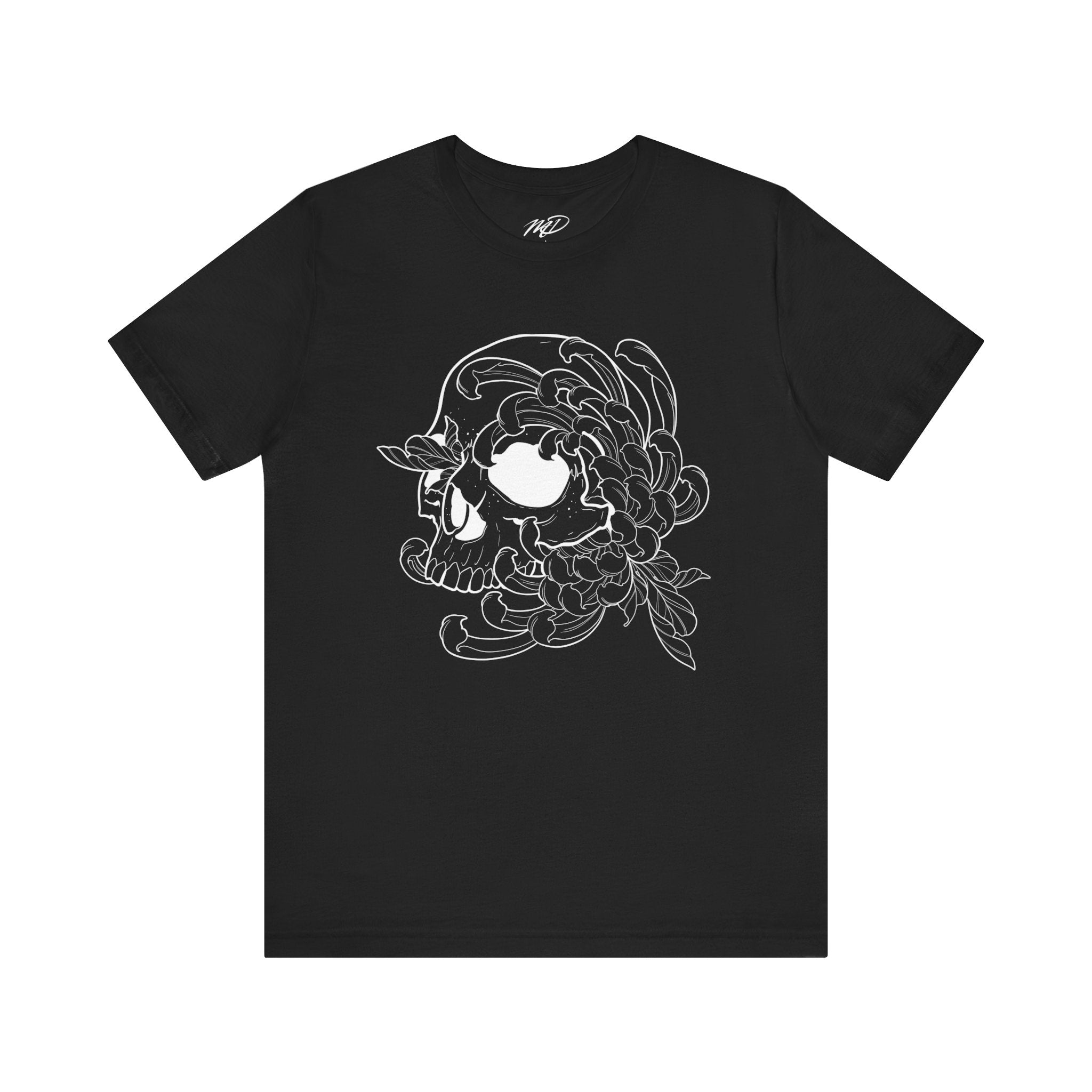 Floral skull Jersey Short Sleeve Tee