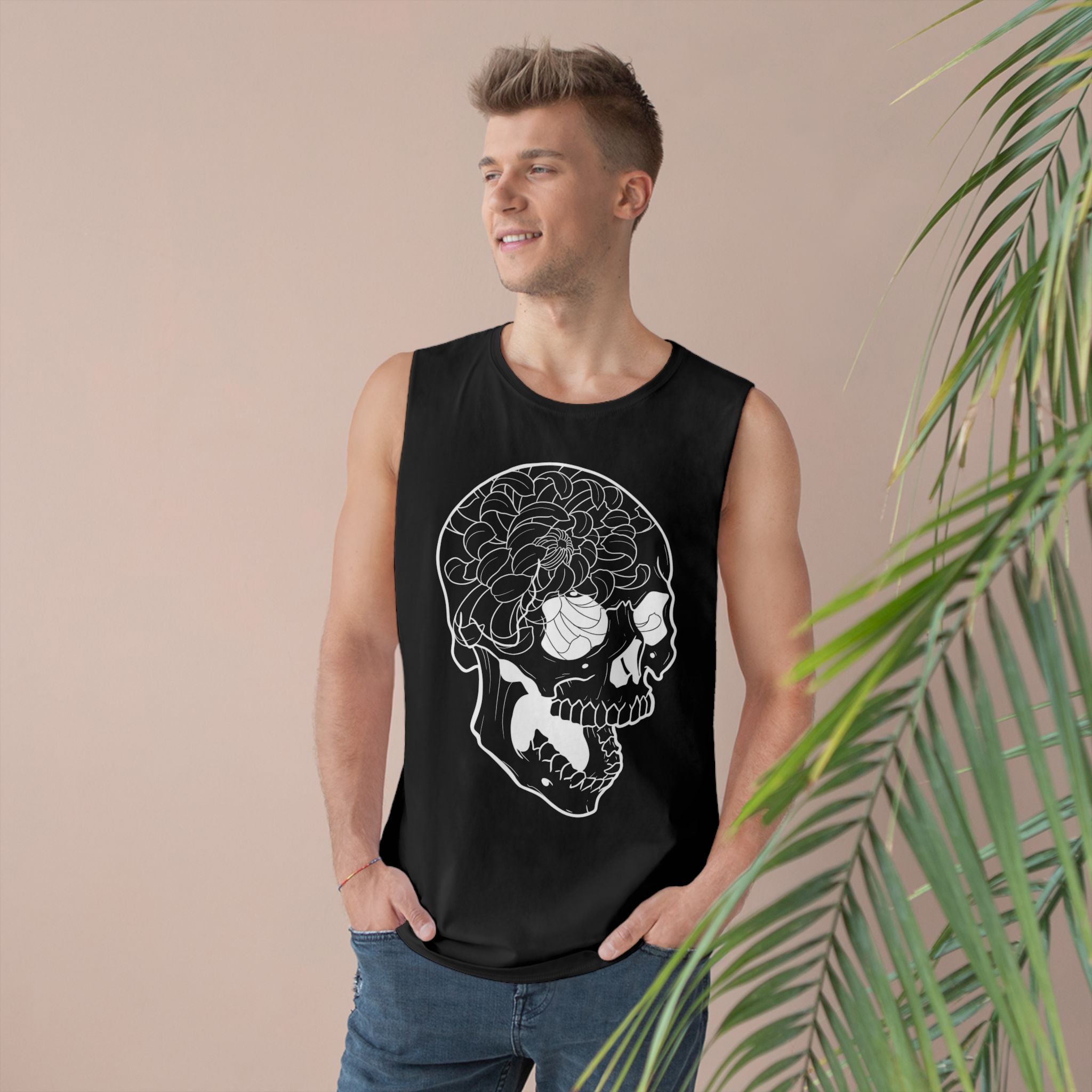 Floral Skull Tank Top