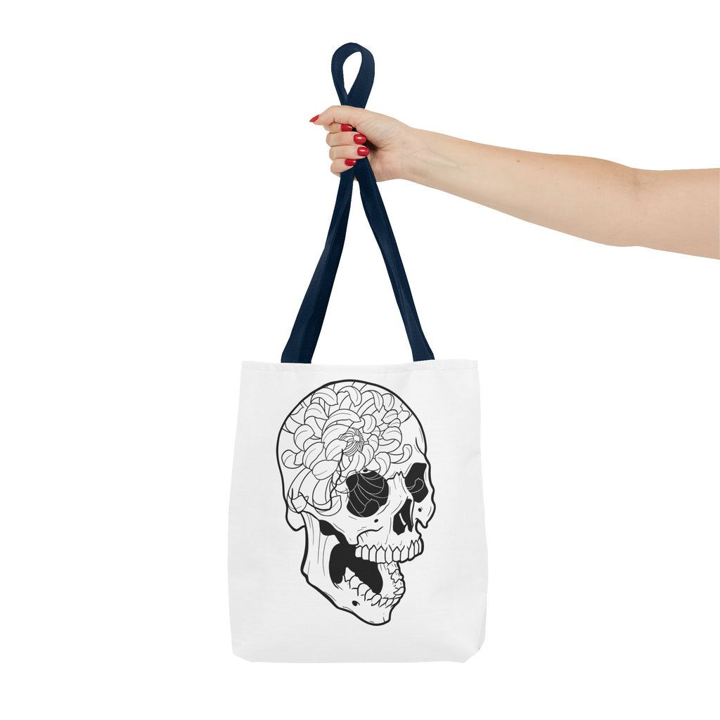 Floral Skull Tote Bag