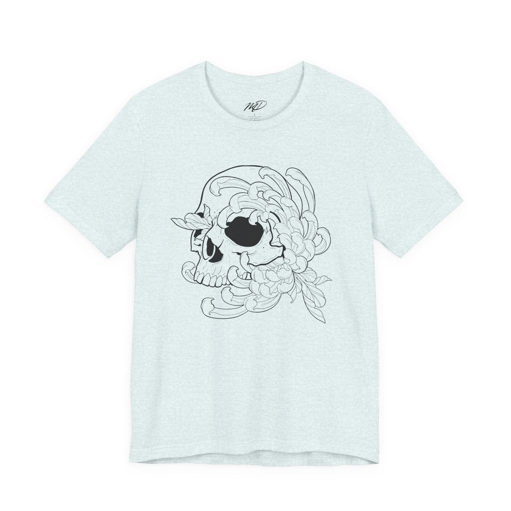 Floral Skull Jersey Short Sleeve Tee