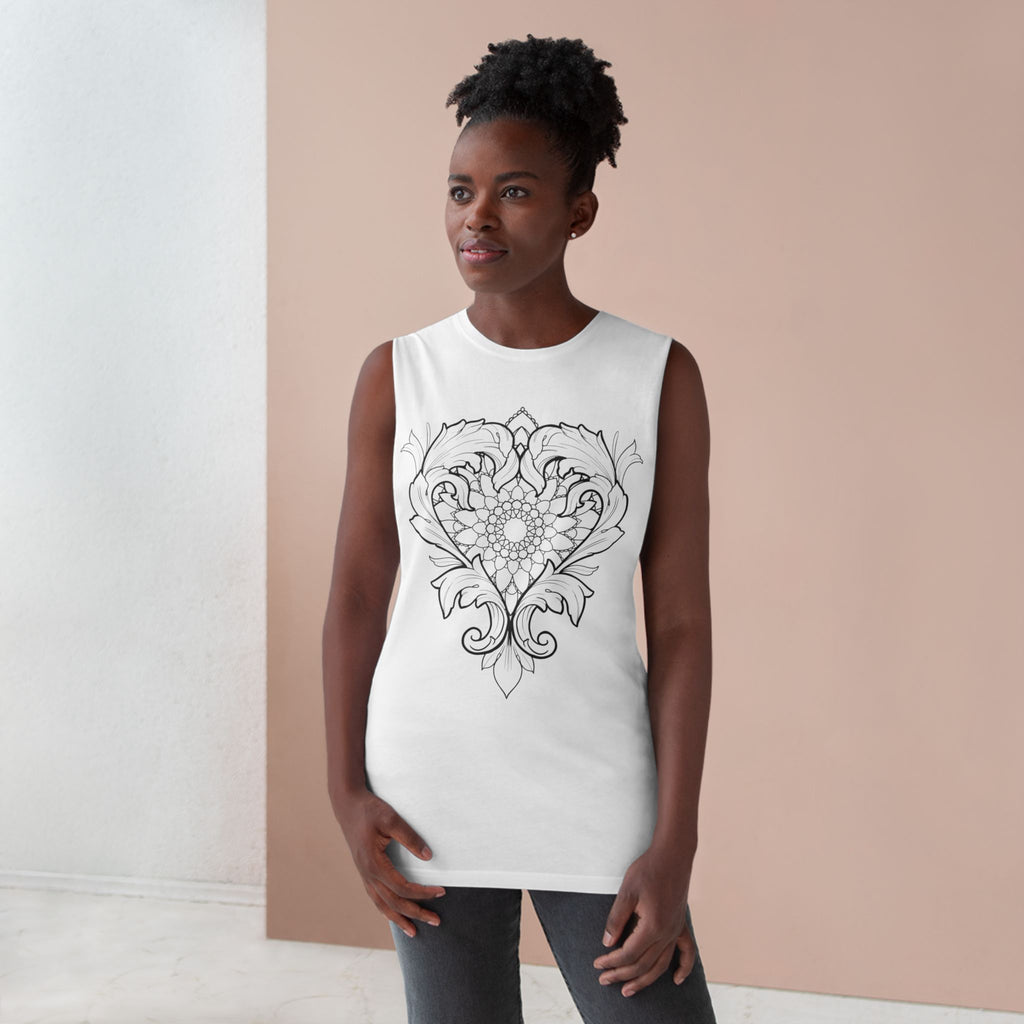 Filigree Heart and Mandala Tank Top