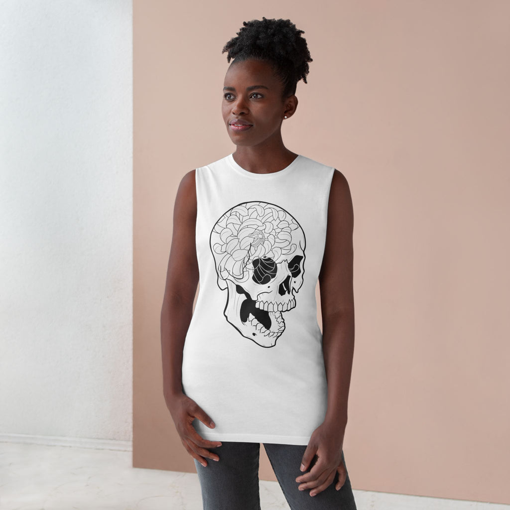 Floral Skull Tank Top