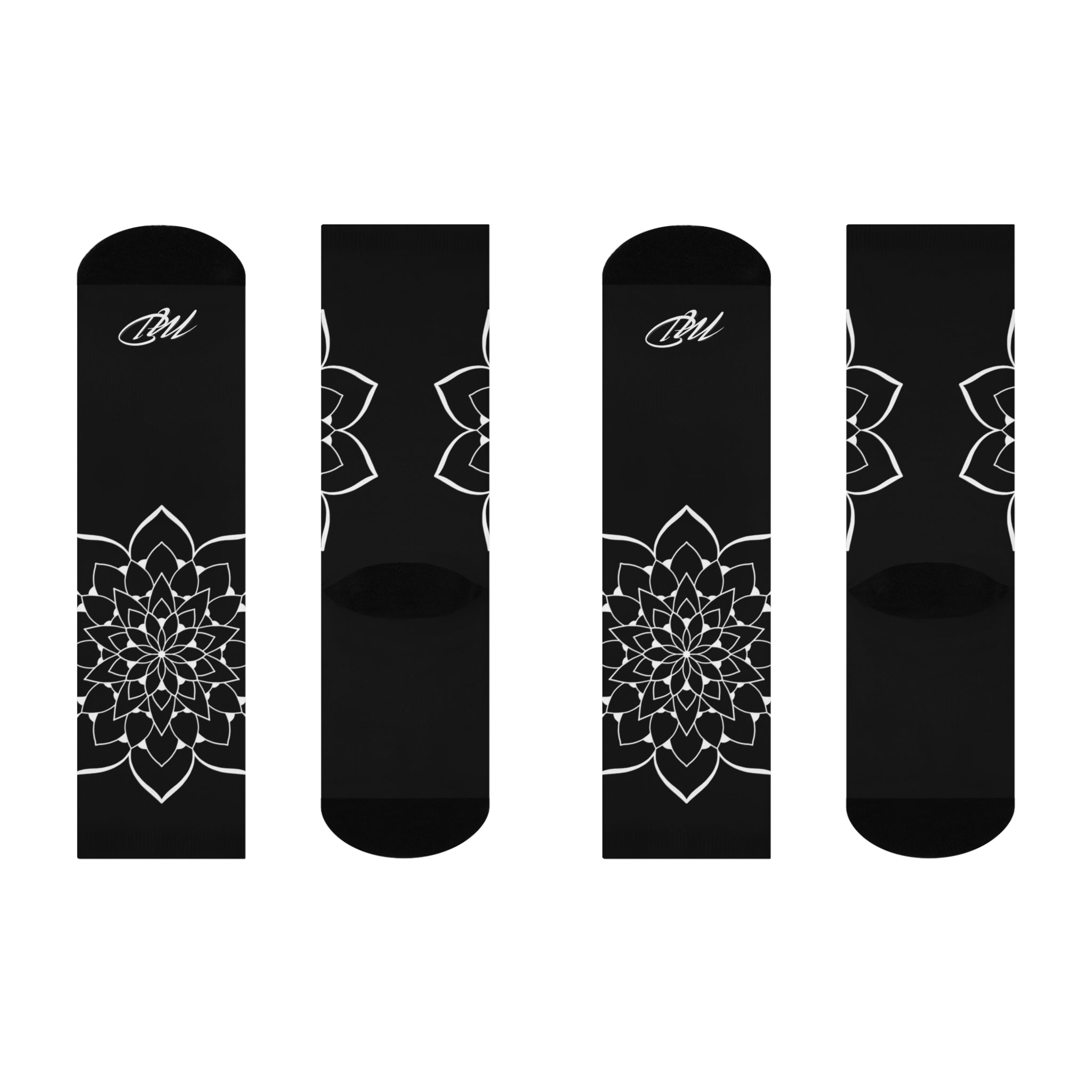 Classic Mandala Cushioned Crew Socks