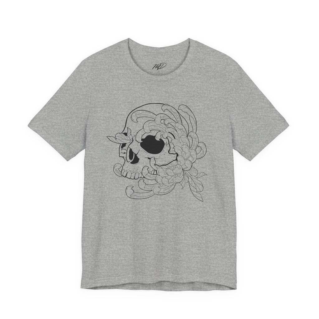 Floral Skull Jersey Short Sleeve Tee