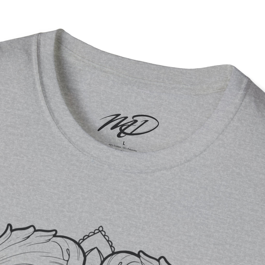Filigree Heart Mandala Unisex Softstyle T-Shirt