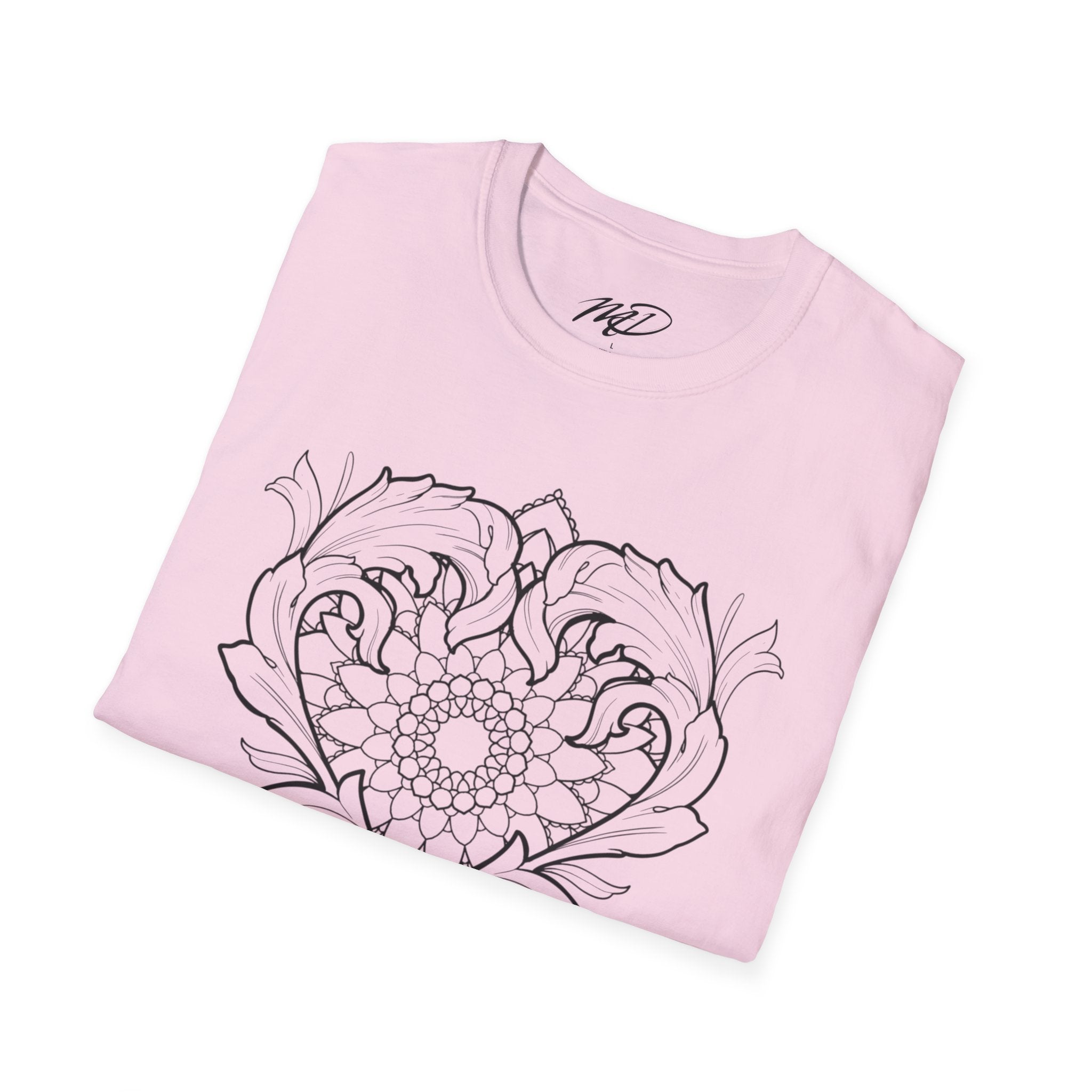Filigree Heart Mandala Unisex Softstyle T-Shirt